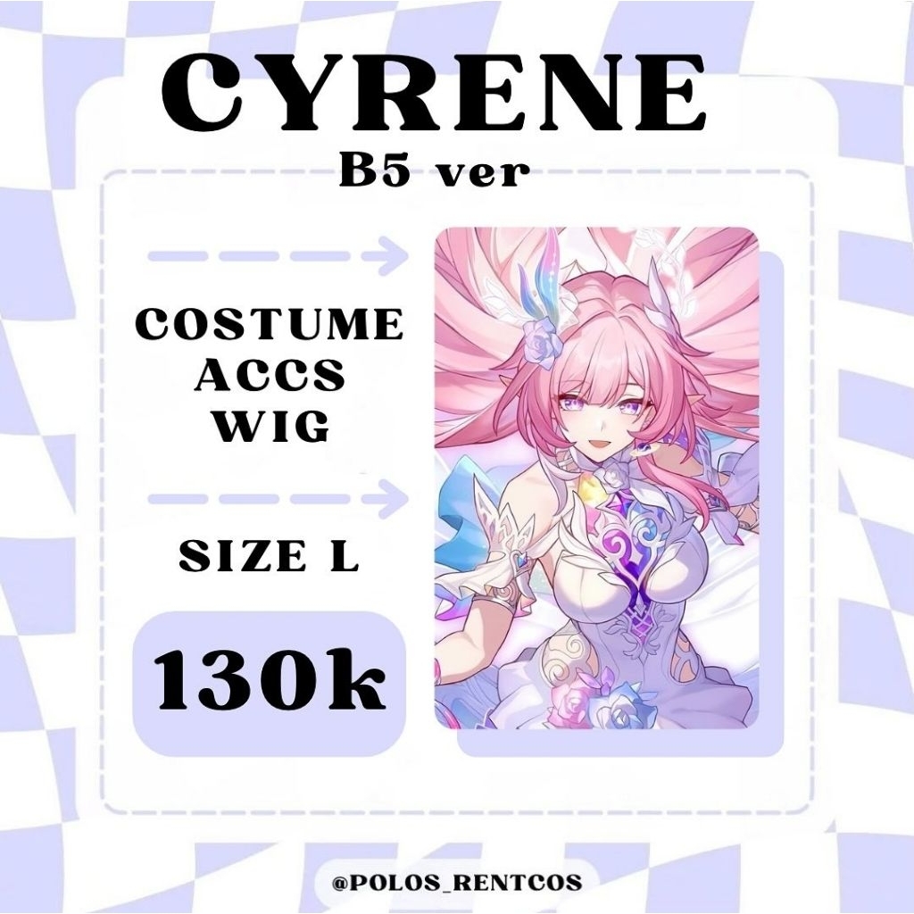Rental Kostum Cyrene Honkai Star Rail - Wig Cyrene - Costume Cyrene HSR