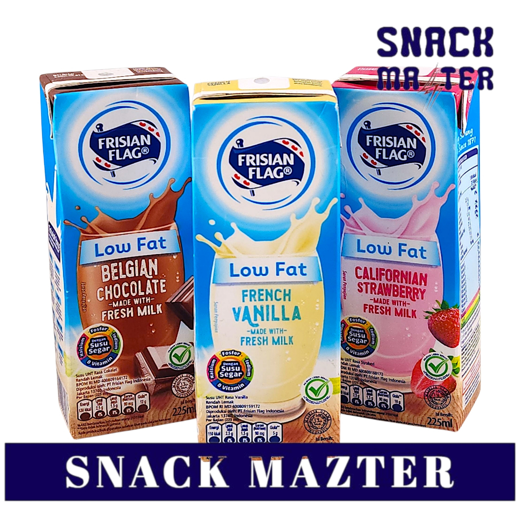 Susu UHT Frisian Flag Low Fat - Netto 225 ml