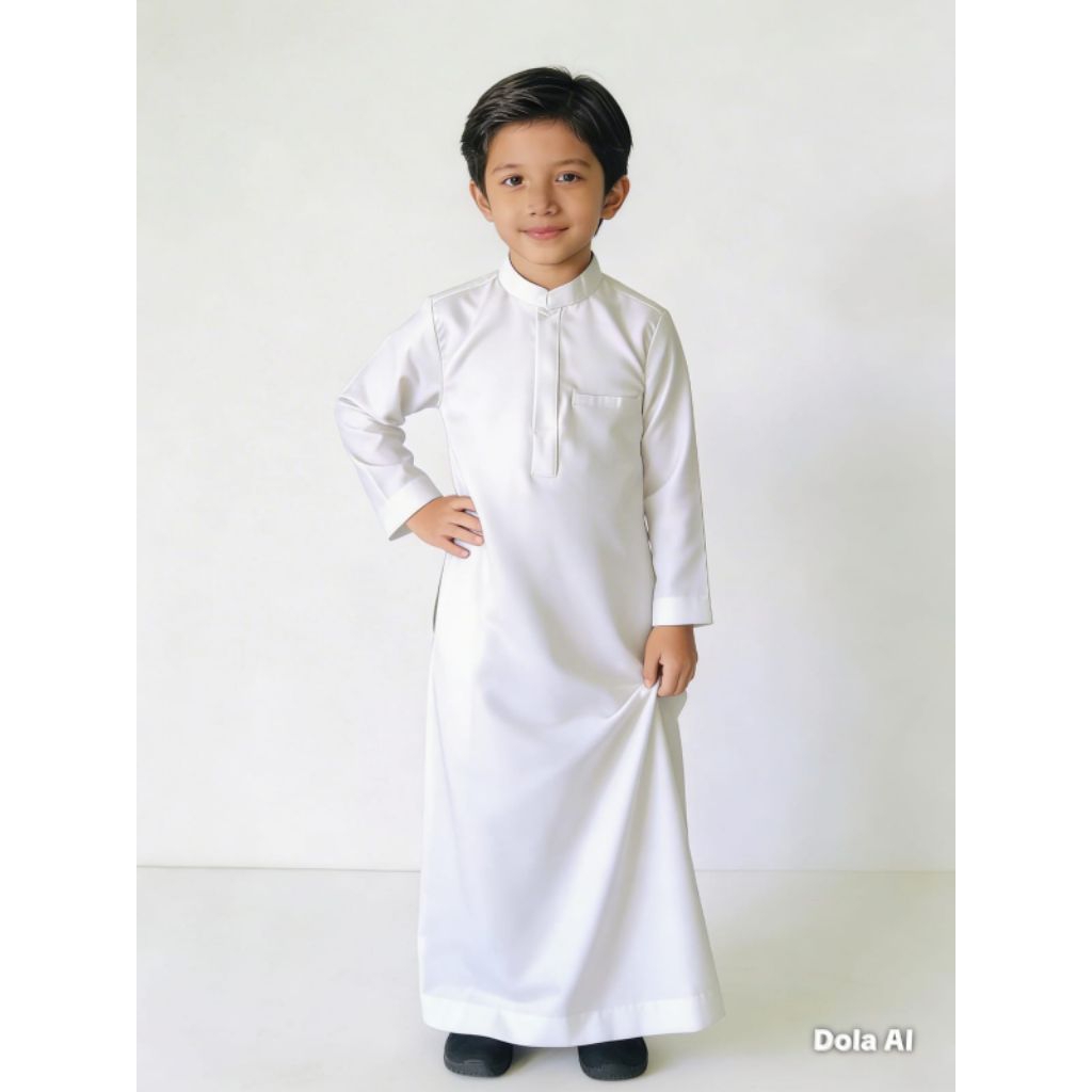 gamis Jubah Anak laki laki lengan panjang umur 1-12 Tahun.