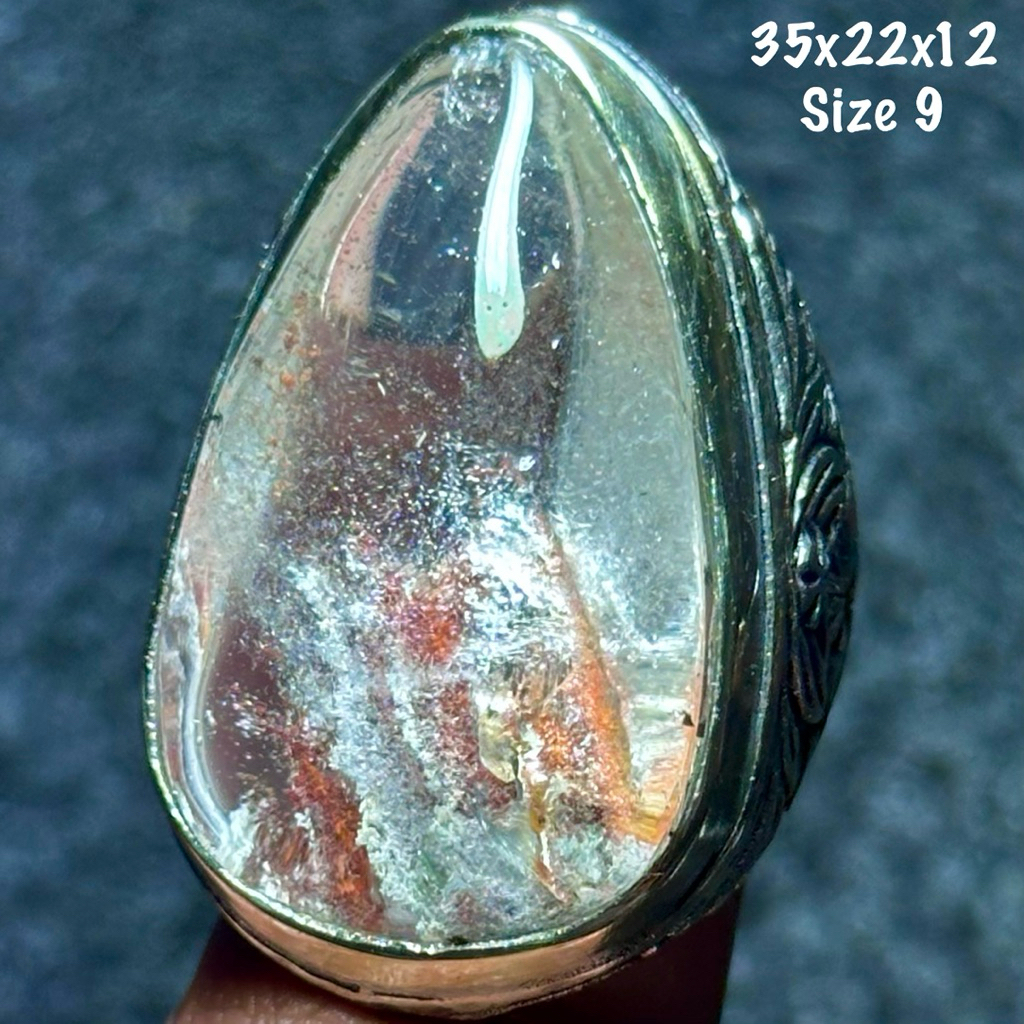 Cincin Batu Akik Natural Kecubung Karang Super Jumbo (asli alam)