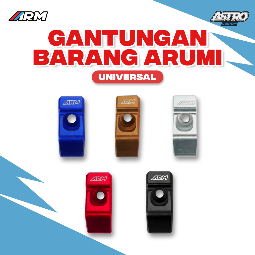 Arumi Gantungan Barang Vario 125 150 PCX ADV 160 Universal Hook FULL CNC ARM Cantolan Motor