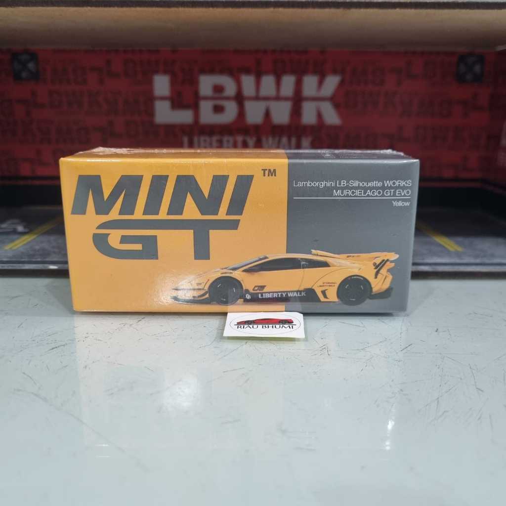 Mini GT 1135 Lamborghini LB-Silhouette Works Murcielago GT EVO Yellow