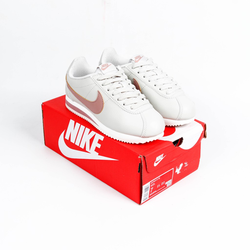 (SLKCK) Sepatu Sneakers Cortez Classics Leather Light Bone Particle Pink