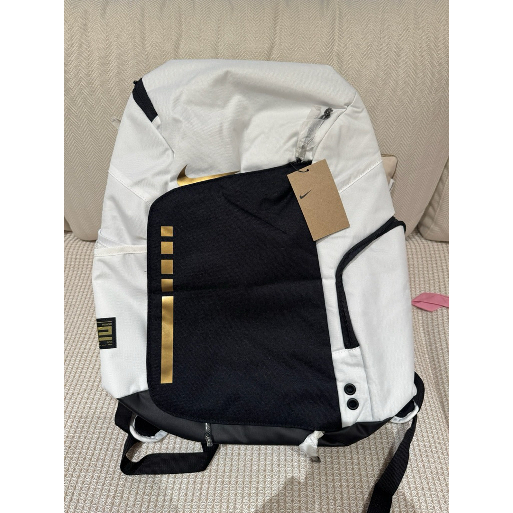 Nike Elite Backpack White Gold