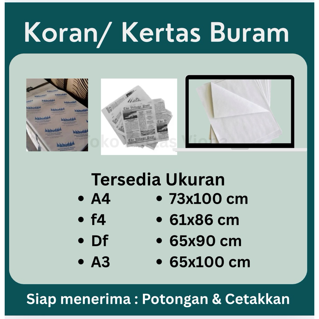 kertas koran /buram Plano 65x100 cm