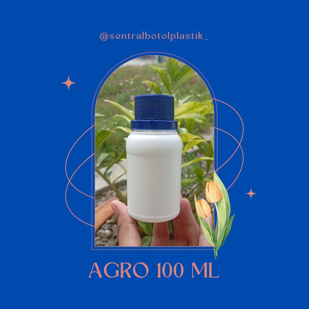 BOTOL AGRO BULAT 100 ML TUTUP SEGEL