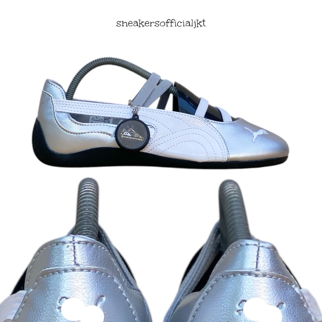 Puma Speedcat Ballet Silver White - Sepatu Slip-On Casual Wanita