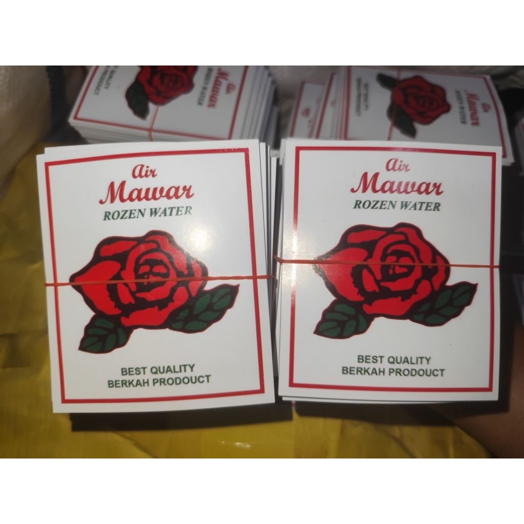KERTAS LABEL AIR MAWAR ROZEN WATER 1000 LEMBAR