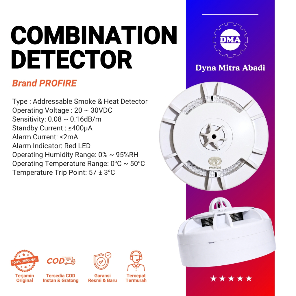 PROFIRE ADDRESSABLE SMOKE & HEAT DETECTOR