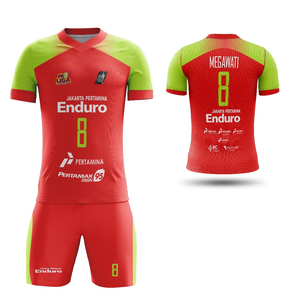 Baju Kaos Tshirt Jersey Pria Voli Olahraga Volley ProLiga Jakarta Pertamina Enduro 2026 Custom Full 