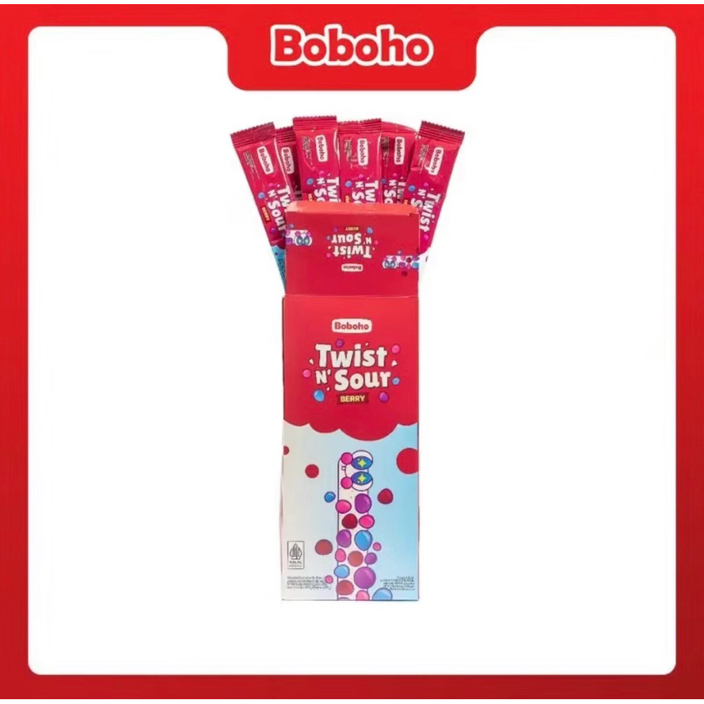 Halal BPOM Boboho Twist n Sour Permen Viral Permen Murah Candy camilan makanan snack food