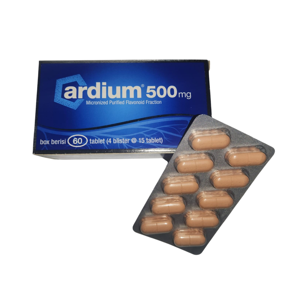 Ardium 500 mg Original 15 Tablet Meringankan Varises dan Wasir atau Ambeyen