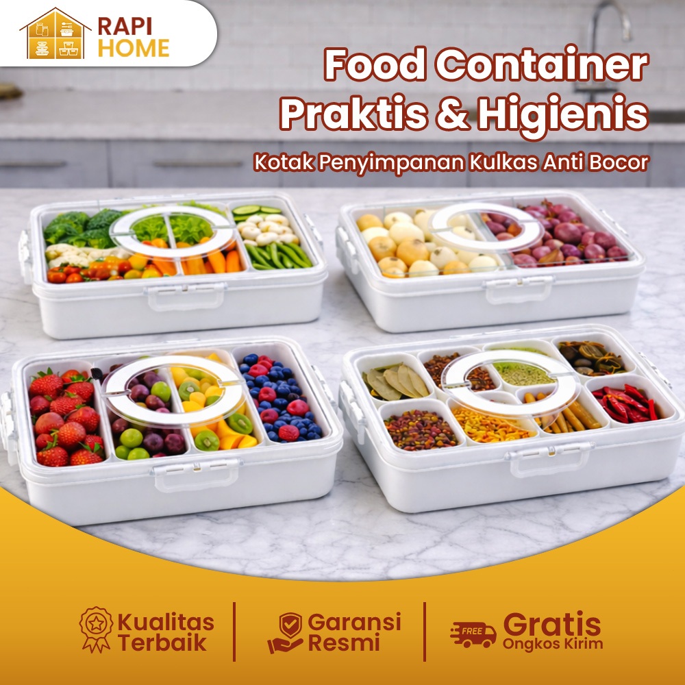 Kontainer Kulkas Wadah Plastik Kotak - Kotak Penyimpanan Kulkas Food Container Tempat Penyimpanan