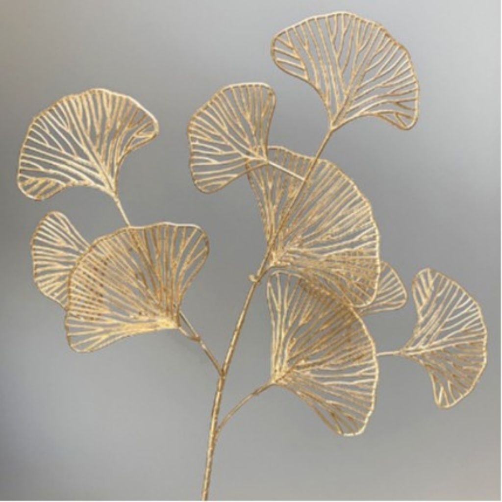 Bunga Ginkgo Gold Artificial Golden Leaf Flower