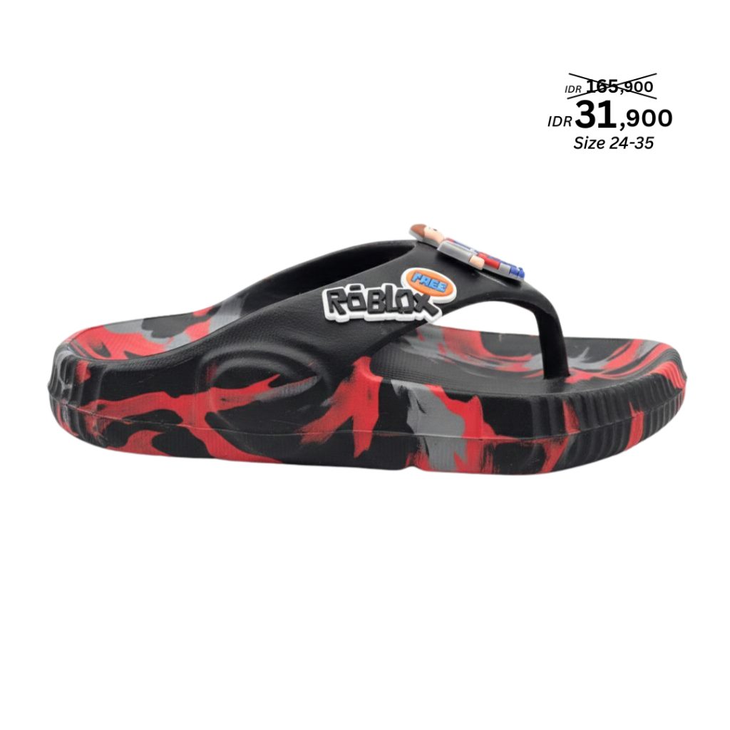 Clover Luck - Sandal Jepit Anak Laki Laki Motif Roblox Kekinian Terbaru Sendal Anak Cowok TK SD Baha