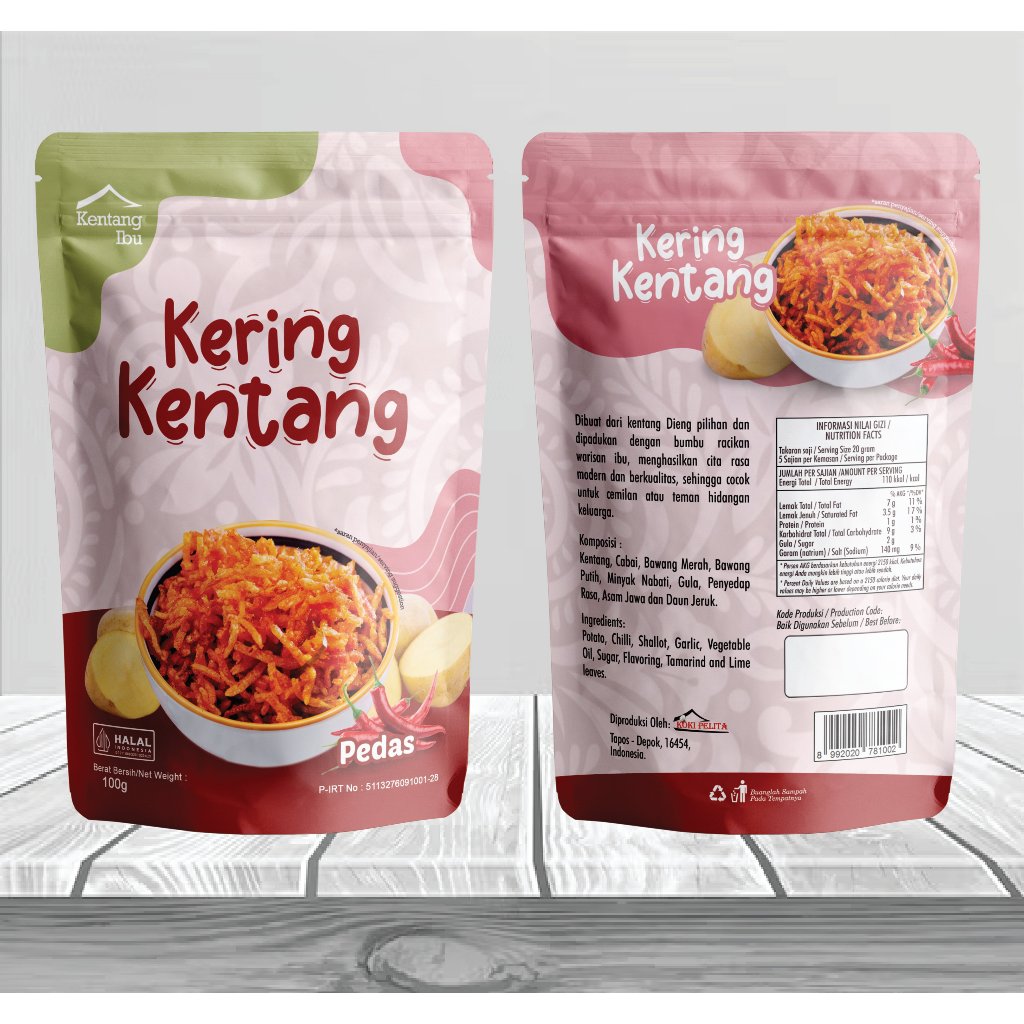Kemasan Makanan Standing Pouch Custom Printing Alumunium Foil 1000 Pcs