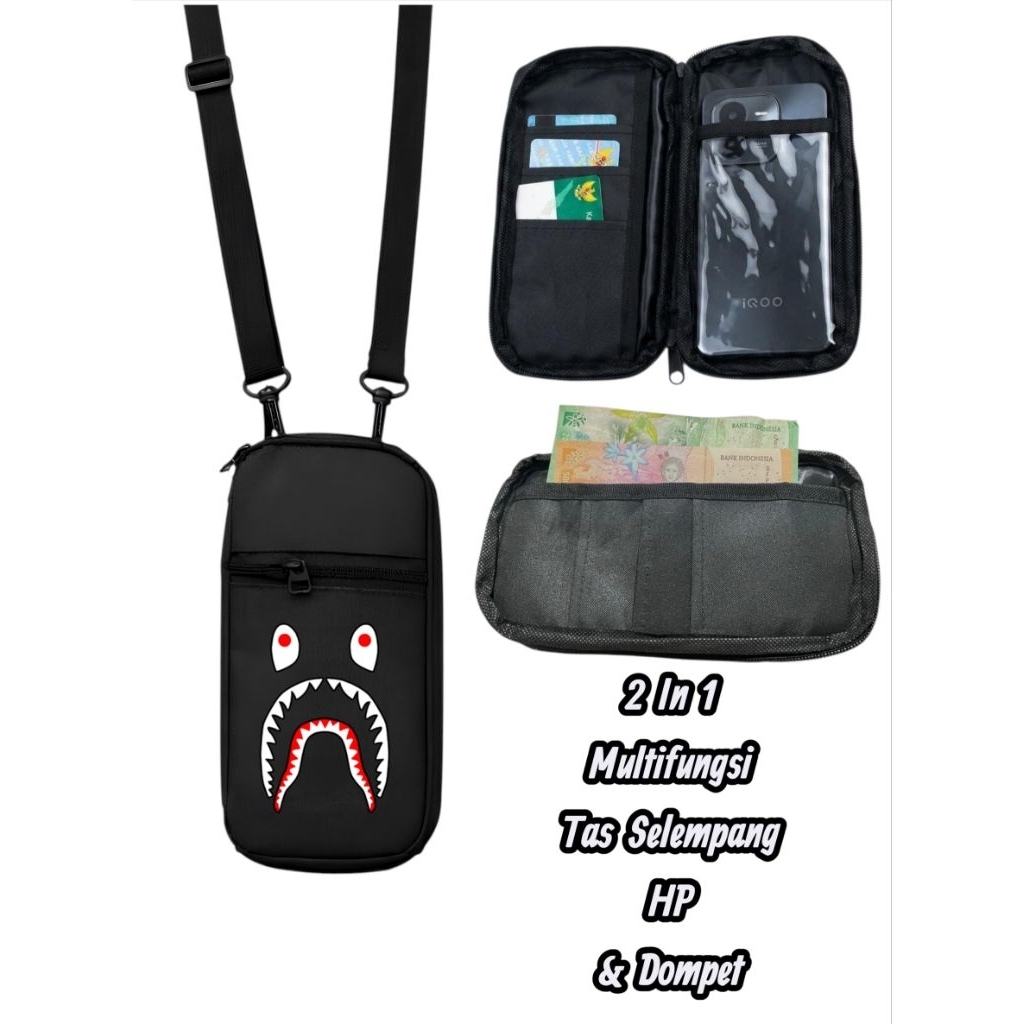 Tas Selempang HP Multifungsi Bape Hanging Wallet – Dompet HP Sling Phone Stylish & Praktis Unisex