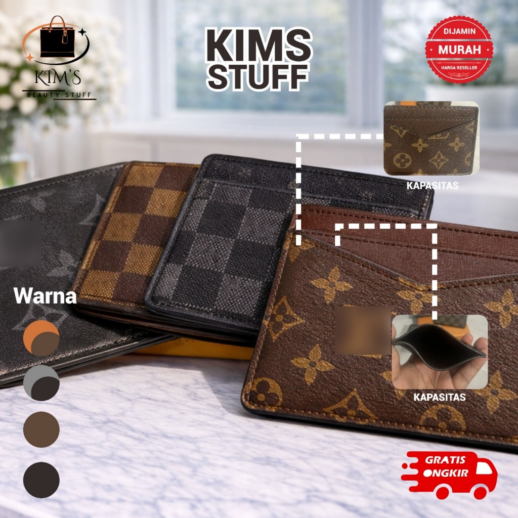 Card Holder Wanita Pria Dompet Kartu Slim Dompet Kecil