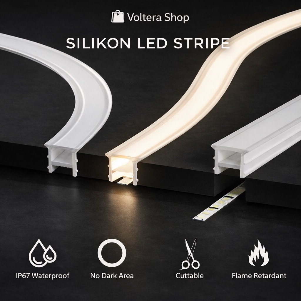 Cover LED Strip Flexible / Cover Lampu Strip Silicon Fleksibel