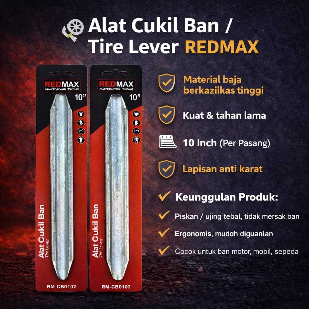 REDIMAX Cungkilan Cukil Congkelan Ban Besi 10 Inch Alat Cungkil Motor