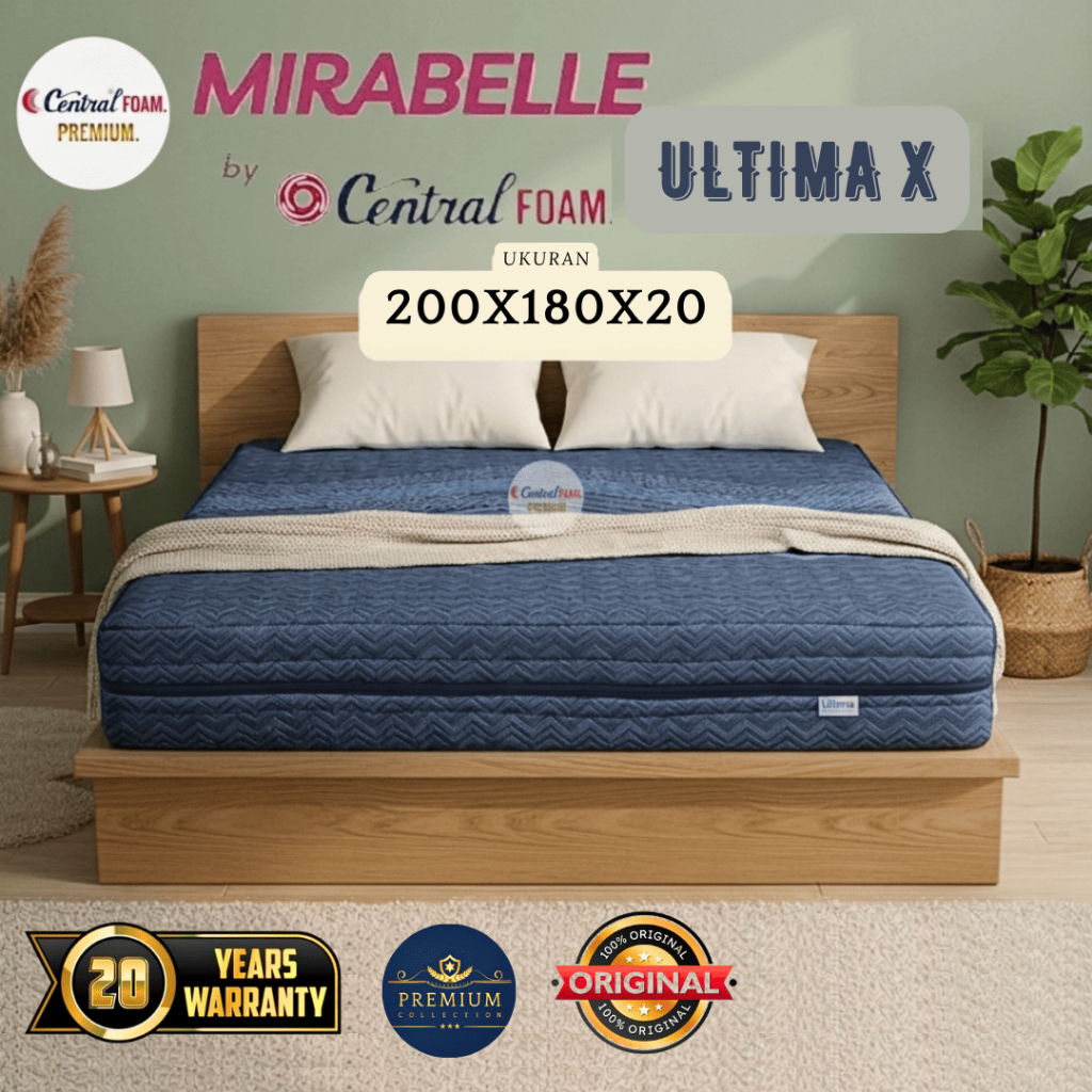 Kasur Busa Mirabelle Ultima Ukuran 200x180x20 By Central Foam Garansi 20 Tahun