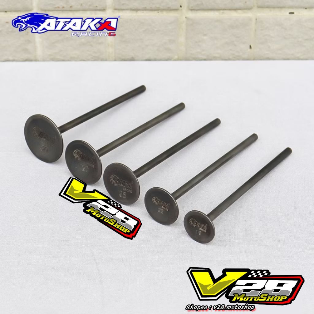 ATAKA Racing KLEP 1 pcs Batang 4.5mm panjang 78mm / 100mm Mentah Ukuran Payung 19 20 21 22 23 24 25 
