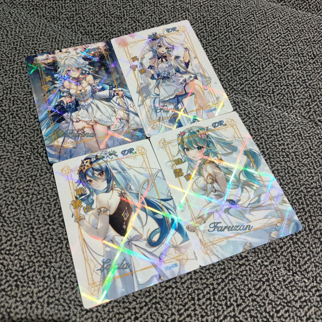 Kartu koleksi ccg genshin impact shenhe nilou yae lynette lyney cyno barbara yoimiya chiori raiden k