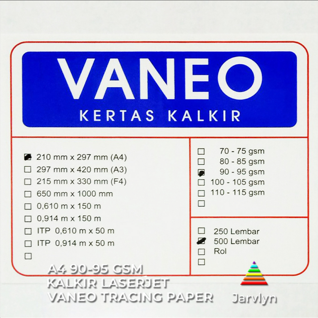 Vaneo Kertas Kalkir A4 90/95 gsm Tracing Paper