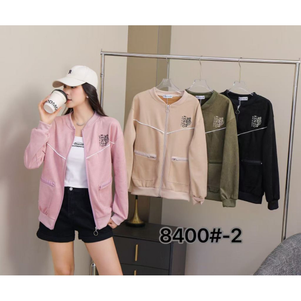 jacket suede COCO ANGEL tanpa topi bahan suede halus premium