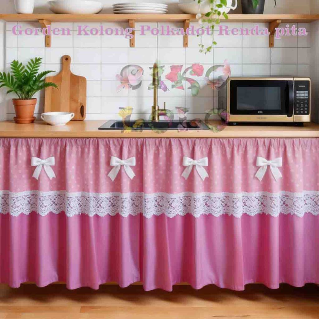 Gorden Kolong Dapur Renda Pita