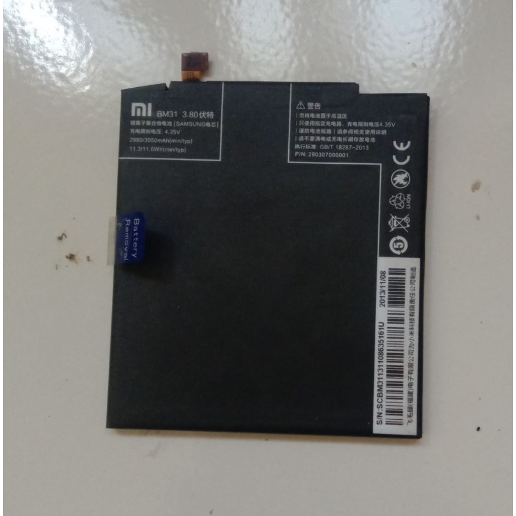 BATERAI ORI COPOTAN XIAOMI MI 3