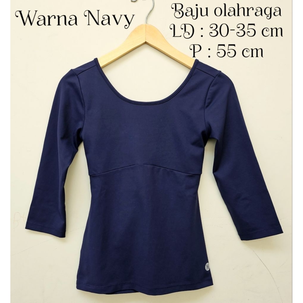 Preloved baju atasan olahraga crop top senam zumba aerobic pound fit padel trampoline gym yoga pilat