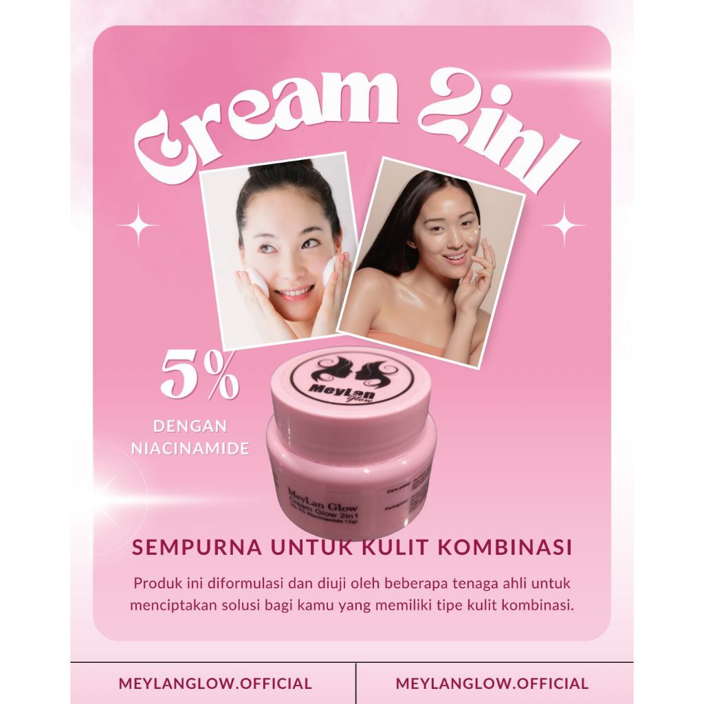 Meylan Skincare Cream 2in1 Bpom /  Cream 2in1 Meylan