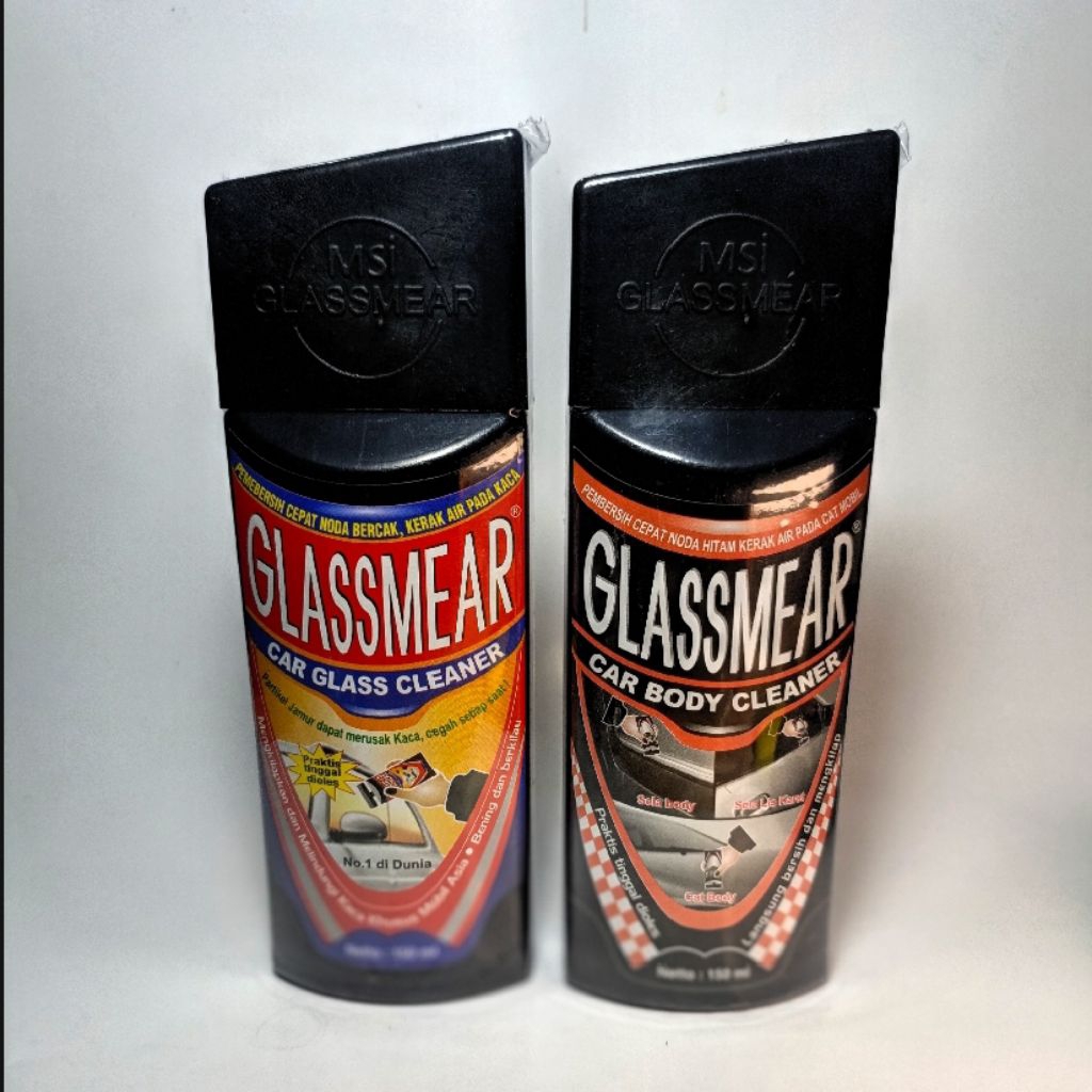 Pembersih Kerak Kaca dan Body Mobil Paket 2 botol | Glassmear Glass/Body Netto 300 ml