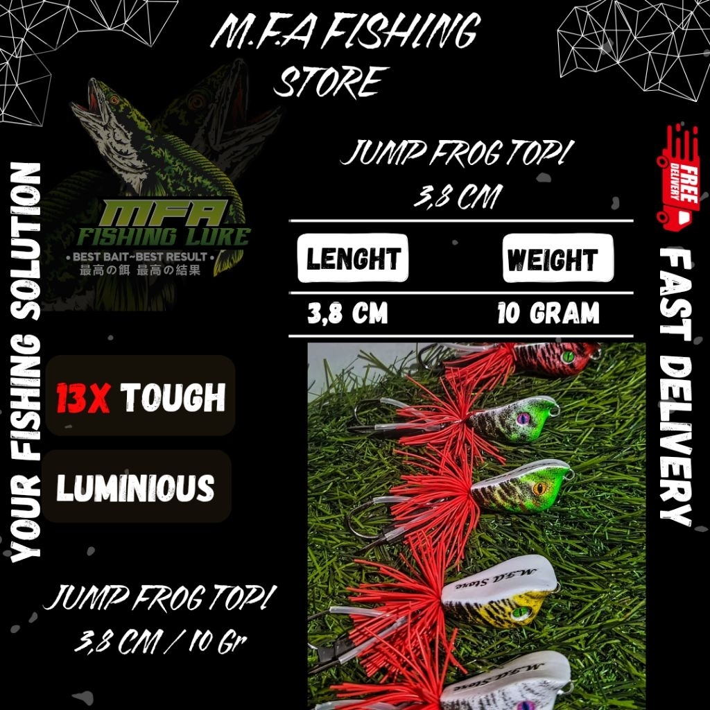 JumpFrog Topi 4Cm || Umpan Casting Gabus Killer
