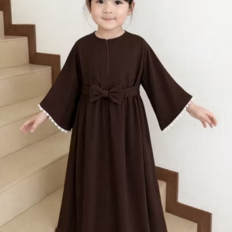 abaya Anak Perempuan Minicottons Khalisa usia 2-8 Tahun
