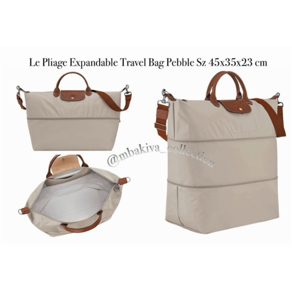 Le Pliage Expandable Travel Bag Pebble