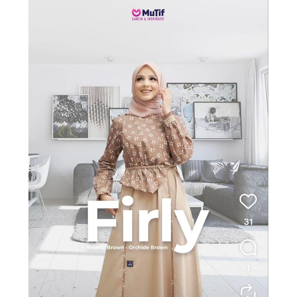 GAMIS MUTIF FIRLY BROWN