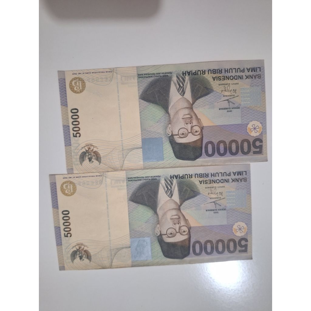 Uang kertas lama pecahan 50rb;20rb;10rb;5rb;1rb;500