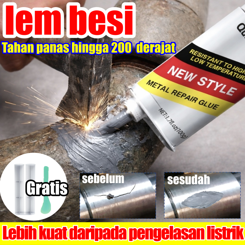 lem besi super kuat tahan panas lem epoxy super kuat lem pipa bocor super kuat lem besi ab 100g Radi