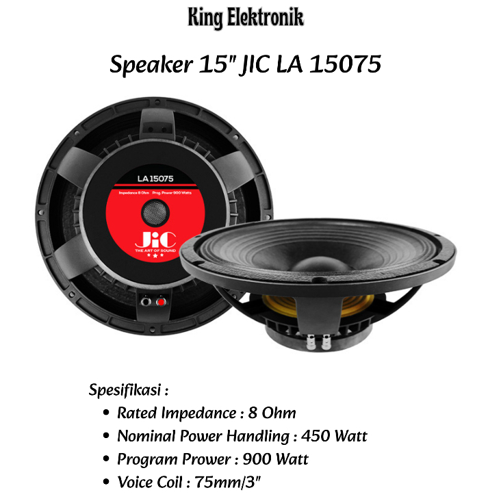 Speaker 15 Inch JIC LA 15075