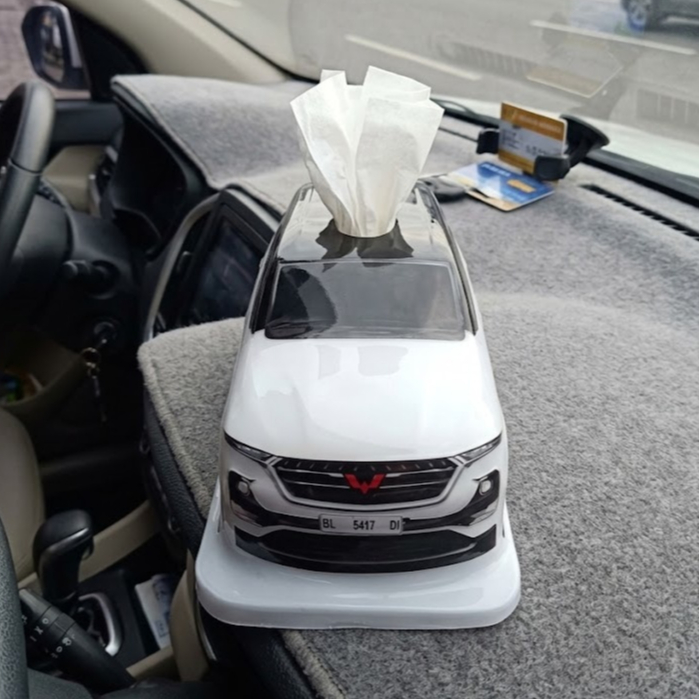 (Wuling Almaz) Tempat Tisu Mobil 3D Bentuk Mobil Asli Untuk Interior, dekorasi, souvenir, dan kado