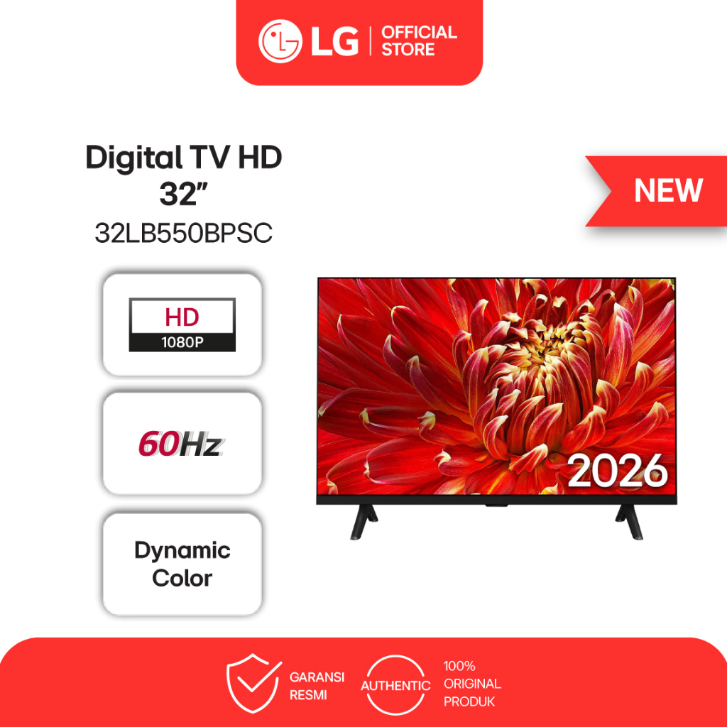 LG Digital TV HD 1080p 2026 Dynamic Color - 60 Hz Native Refresh Rate - Direct LED - Down Firing Spe