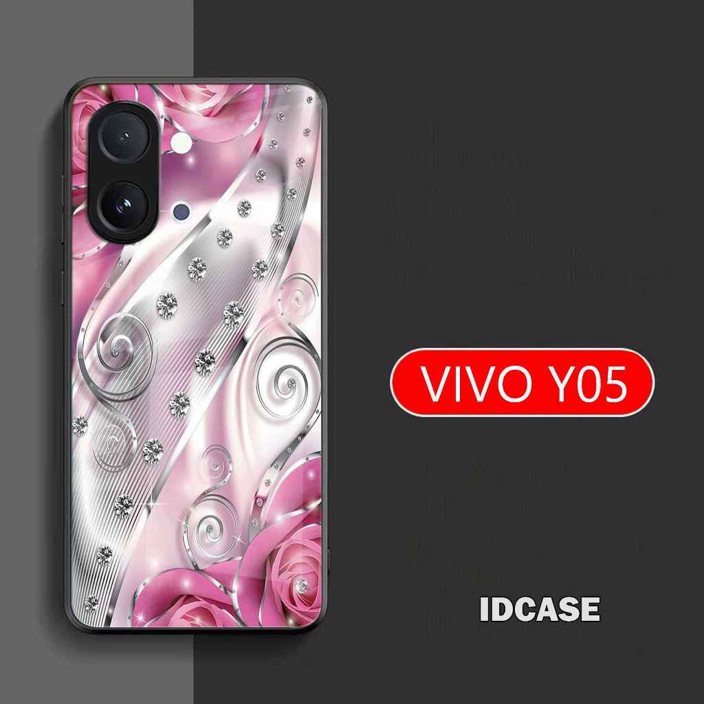Softcase Glass  Kaca Kilau For Vivo Y05  -  Casing Hp Vivo Y05 -  K85