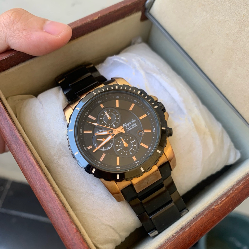 Preloved Jam Tangan Pria Alexandre Christie ORIGINAL