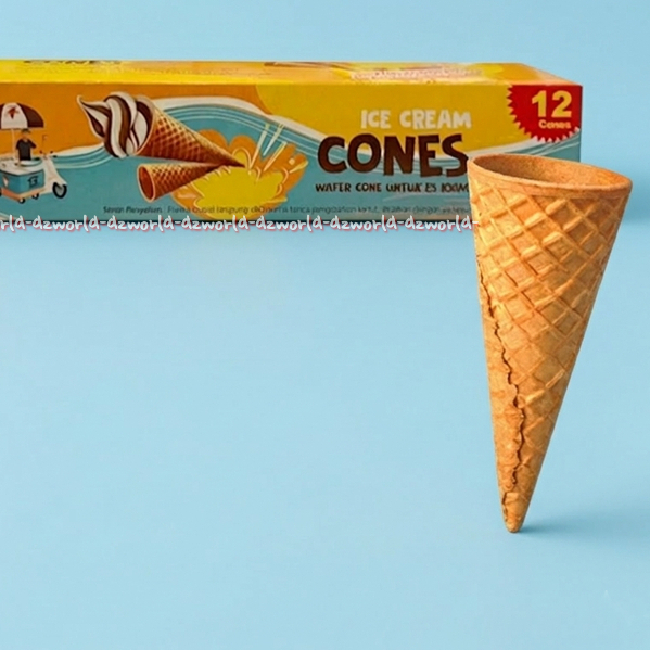 Aladdin 12pcs Ice Cream Cones Wafer Cone Untuk Es Krim Waffel Wafel Kriuk Untuk Es Krim Aladin Kon A