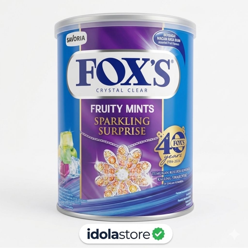 Fox's Fruits Mint 170gr  Permen Kaleng Aroma Segar