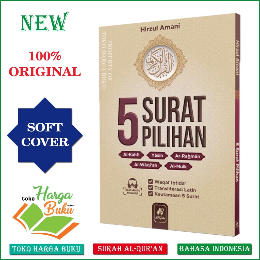5 Surat Pilihan Al-Kahfi Yasin Ar-Rahman Al-Waqi'ah & Al-Mulk Transliterasi Latin - Pustaka Arafah