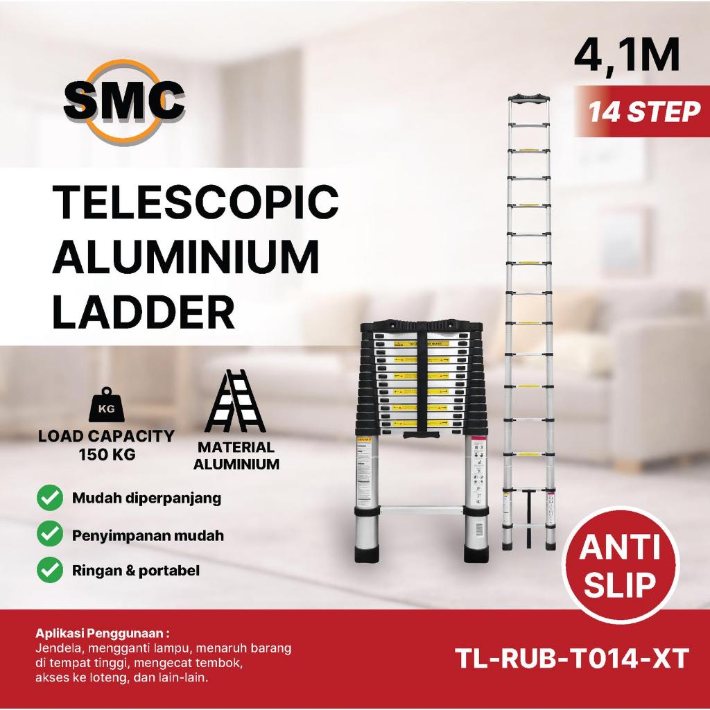 Tangga Lipat Aluminium Teleskopik 4.1M Single Telescopic Ladder 4.1 M