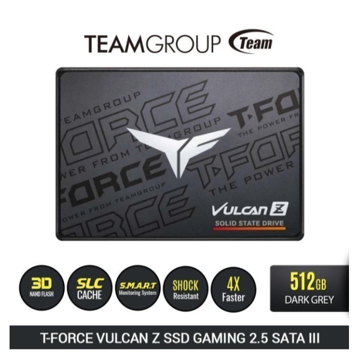 SSD Team Vulcan Z 512GB 2,5" Sata III - SSD Team Group Vulcan Z SSD 512GB